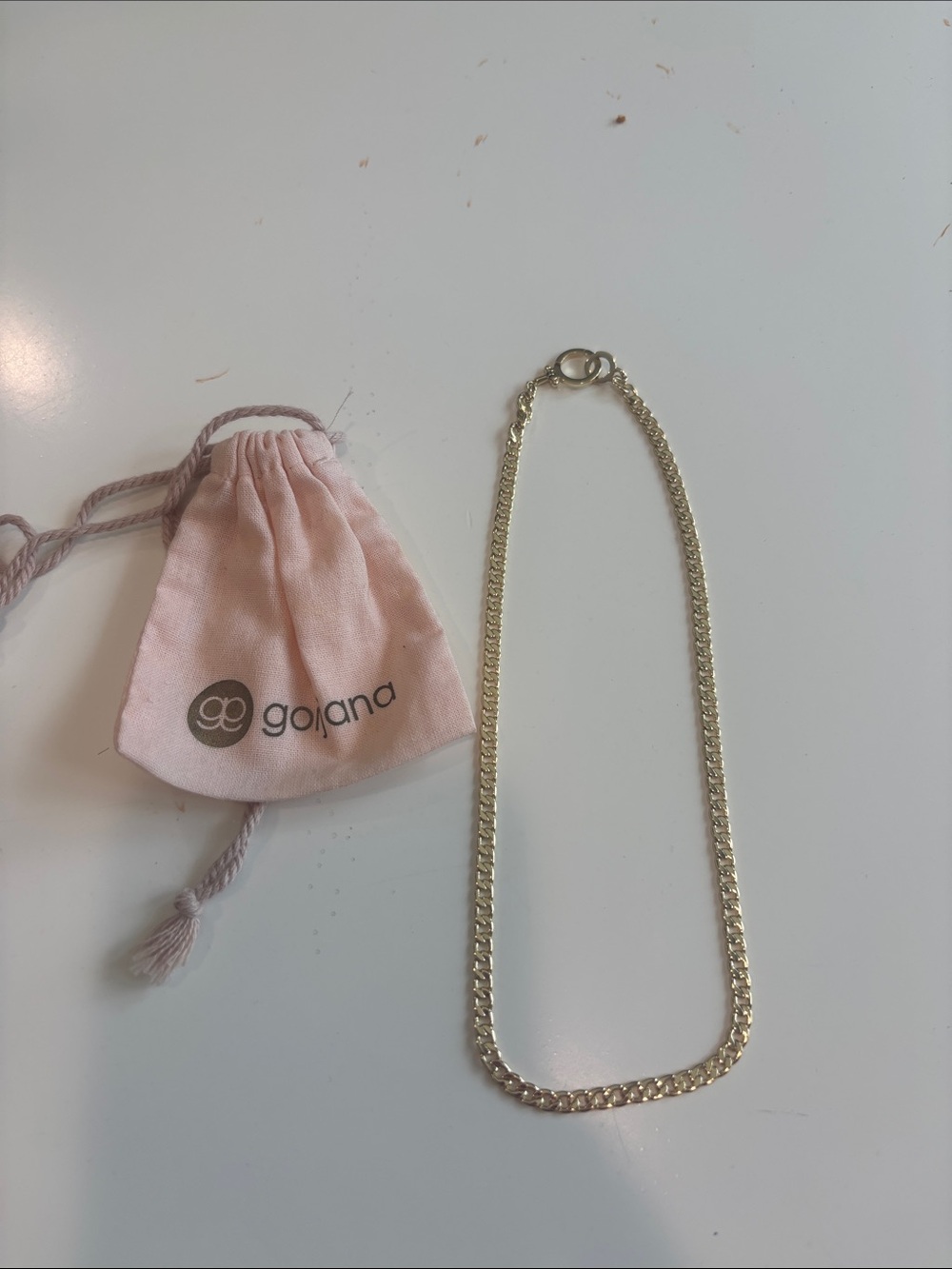 Gorjana Shiny Gold Curb Chain Necklace
